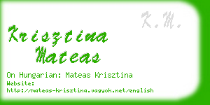 krisztina mateas business card